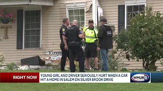 One child, one adult hospitalized after car crashes into a home in Salem