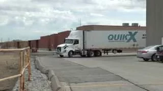 Backing a 53 foot trailer into a loading dock