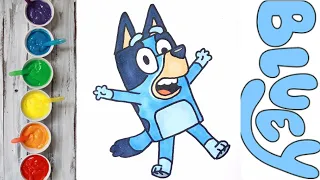 How to Draw BLUEY | Easy Drawing | #art #painting #cartoon #bluey #viral
