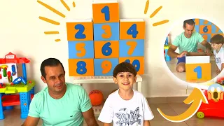 HEITOR ENSINA A CONTAR ATÉ 10 COM CAIXA SURPRESA | Learn and play From 1 to 10 Game