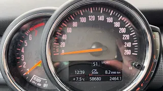 Mini Cooper 1.5 (136hp) acceleration 0-160 KM/H