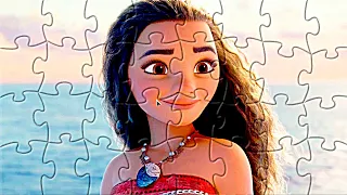 Принцессы Дисней. Собираем пазлы с Моаной. Disney princesses puzzles Moana