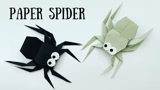 DIY How To Make PAPER SPIDER / Paper Craft / ORIGAMI SPIDER For Halloween / Halloween Craft 2022