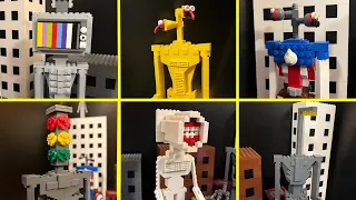 All LEGO SIREN HEAD 🔊 LVL 999 GOLD vs LIGHT HEAD vs TV HEAD vs TRAFFIC LIGHT vs SIREN HEAD