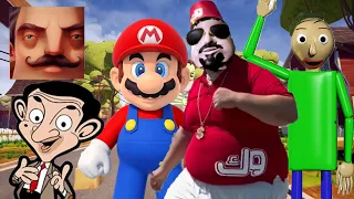 Hello Neighbor - New Neighbor Mario skrr skibidi dop boy Mr Bean Baldi History Gameplay