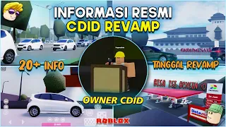 RINGKASAN INFORMASI RESMI CDID REVAMP DARI OWNER !!! BANYAK UPDATE | ROBLOX Car Driving Indonesia