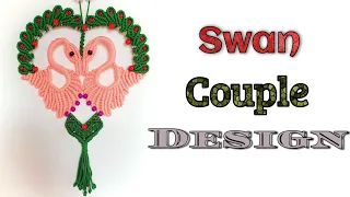 Macrame Swan Couple Wall Hanging Tutorial ! Full Part Step By Step | Hanso ka Joda -Supriya's craft