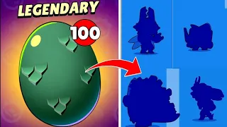 HOW I OPENED 100 MONSTER EGGS🥶- BRAWLSTARS