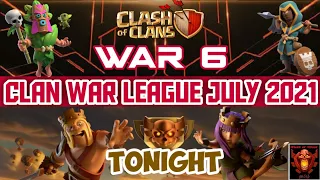 Clan War League July 2021 War 6 , Live attack Clash of Clans Tamil #SHAN