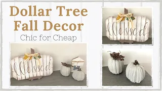 DIY DOLLAR TREE FALL DECOR // Chic for Cheap DIY Challenge // High End Dupes // BlondieNextDoor