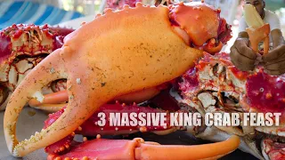 Massive King Crab Feast with Curry Octopus Squid Lobster Shrimp & Conch