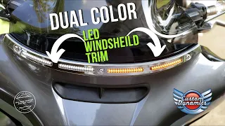 My Custom Dynamics install windshield trim turn signals Dual Color led lights