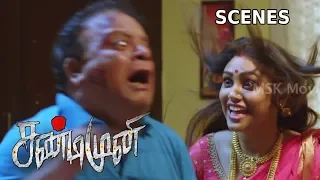 The ghost inside radhika give blows to family members | Comedy Scene | Sandimuni Latest Movie