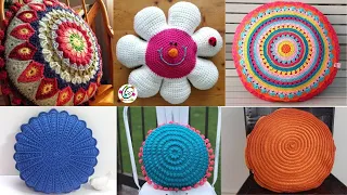 Most stylish crochet round  cushion cover designs 2020|| amazing design ideas