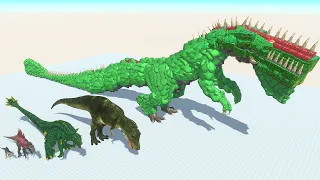Mega Spino of Evolution VS All Dinosaurs Rescue GODZILLA KONG From Monsterverse ARBS Game Gameplay
