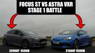 HOT HATCH STAGE 1+  BATTLE *FOCUS ST VS VAUXHALL ASTRA VXR*