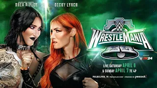 Simulación Becky Lynch vs Rhea Ripley #Wrestlemania40 #WWE2K24