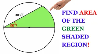 Can you find area of the Green shaded region? | (Step-by-step explanation) | #math  #maths