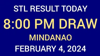 STL Mindanao Result Today 8PM Draw February 4 2024 Swertres Sunday Stl swer3 swer4