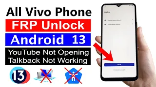 All Vivo Google Account Bypass ANDROID 13 (YouTube Not Opening) | New Method 🚀2024 (No PC)