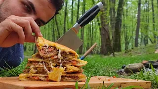 THE ULTIMATE BEEF QUESADILLA | Relaxing Cooking with ASMR