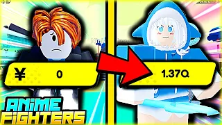 Noob To Pro/Free To Play In Anime Fighters! How Fast Can We Reach The End? (Day 1) | Roblox