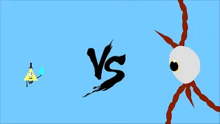 Bill Cipher vs Floating Giant Eye (Gravity Falls vs Trevor Henderson OC)| Sticknodes Animation!