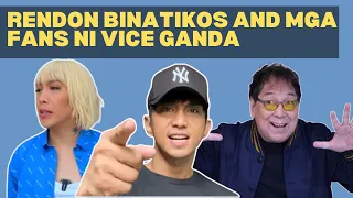 JUST IN: Rendon Labador Binatikos ang mga fans ni Vice Ganda matapos ang pahayag ni Joey De Leon.