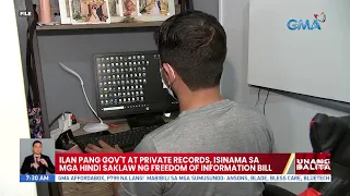 Ilang pang Gov't at private records, isinama sa mga hindi saklaw ng...| UB