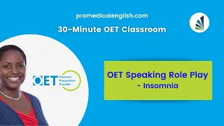 OET Speaking Sample for Doctors -  Insomnia