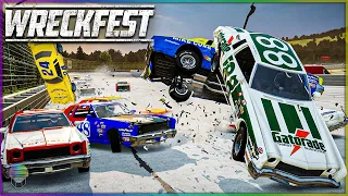 70s NASCAR vs. POCONO! | Wreckfest