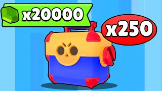 🍀 MON RECORD DU MONDE DE CHANCE dans ce PACK OPENING BRAWL STARS 20000 GEMMES 250 MEGA BOITES 🍀