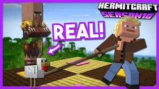 Villagers can RIDE Chickens!!! - Hermitcraft S10 #6