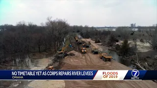 No timetable yet as Army Corps of Engineers repairs river levees