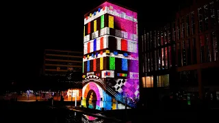 DENKENDES AUGE Video Mapping - Light Our Vision festival, Chemnitz 2023