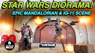 Star Wars Diorama | The Mandalorian & IG-11 | The Vintage Collection