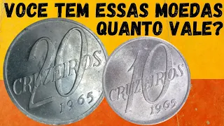 SAIBA QUANTO VALE ESSAS MOEDAS ANTIGAS | MOEDA DE 10 E 20 CRUZEIROS 1965