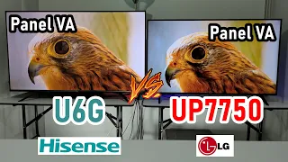 Hisense U6G vs LG UP7750: Smart TVs 4K con Panel VA ¿Cuál es Mejor?