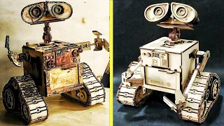 Wood Robot WALL-E Model On A Laser Maschine