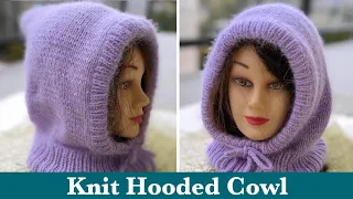 Knit Hooded Cowl (Scarf) for Women