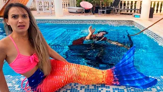 The Mermaid rescues my Dad at the bottom of the Pool | Episode 12