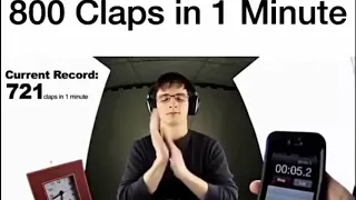 World fastest clapper (802 clapps in 1minute