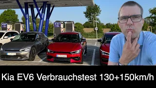 Autobahn-Verbrauch-Test: Alle Kia EV6 Modelle mit 77,4kWh-Batterie und Mercedes EQA 250