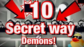 Geometry Dash | 100 FREE STARS | 10 secret way demons!