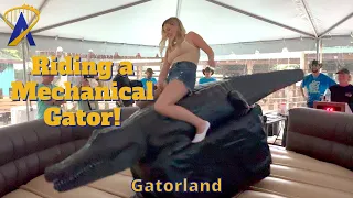 Mechanical Gator Riding at Gatorland for Gatorpalooza