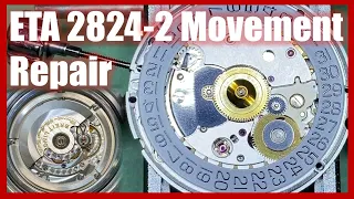 Swiss ETA 2824-2 watch movement repair (Assembly tutorial, guide, manual)