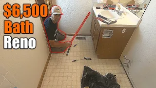 $6,500 Bathroom Remodel Step By Step | How To Do It Yourself | THE HANDYMAN |