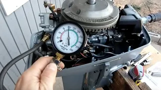 EVINRUDE /JOHNSON  7.5HP CARBURETOR CLEANING, COMPRESSION TEST AND IMPELLER REPLACING