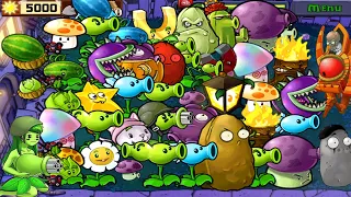 Giant All Plants Vs Zombies Survival Night | Plants vs Zombies hack version android Ep 102