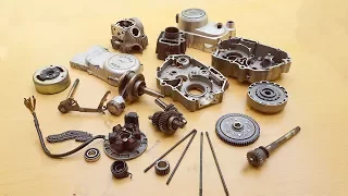 Assembling CD-70/SR-70 Motorcycle Engine.